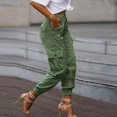 Pants 2020, Sweatpants Fashion, Long Overalls, Streetwear Cargo Pants, Sweatpants Women, Slim Sweatpants, Sweatpants Style, Streetwear Mode, Overalls Pants