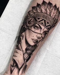 Tattoo Indien, Mama Tattoos, Indian Girl Tattoos, Native American Tattoos, Native Tattoos, Mommy Tattoos, Leg Tattoo Men, Indian Tattoo