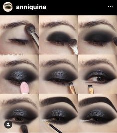 Smokey Eye Makeup With Glitter, Eye Makeup With Glitter, Makeup With Glitter, Nyx Glitter Primer, Nyx Glitter, Makeup At Home