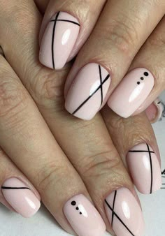 Line Nail Designs, French Pedicure, Geometric Nail Art, Black Nail Art, Geometric Nail, Lines On Nails, Simple Nail Art Designs, Spring Nail Art