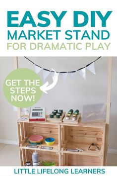 an easy diy market stand for dramatic play