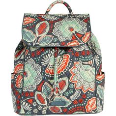 White Backpack, Floral Backpack, Flap Backpack, Vera Bradley Purses, Fancy Bags, Classic Backpack, Cute Bags, Vera Bradley Bags