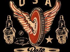 an image of some type of t - shirt with the words usa and two lights on it