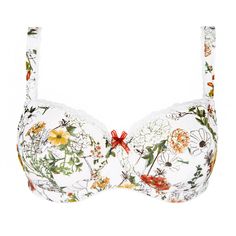 Padded bra with deep-cup padding ANTIGEL Liberté en Fleurs Lace Full Cup Bra With Padded Cups, Cute Bras Floral, Affordable Floral Print Underwire Bra, Summer Floral Print Fitted Bra, Floral Print Underwire Bra, Full Cup Bra, Padded Bras, Bra Cups, Lingerie