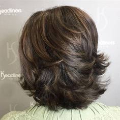 Medium Cut with Flipped Ends for Thick Hair 1 Inch Above Shoulder Haircut, Short Layered Haircuts Jaw Length, Black Hair On Older Women, Shag Layered Hairstyles Medium, Full Layers Medium Hair, Medium Length Haircut For Thick Hair Long Layered Short Hairstyles, Shag Haircut For Thinning Hair, Hair Color Over 50 Aging Gracefully, Full Layered Haircuts