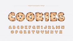 the cookie font and numbers are made up of cookies