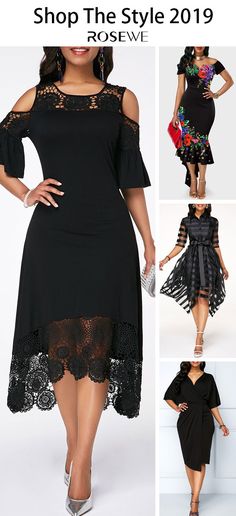 Hot Sale & Free Shipping! They're perfect for day as well as evenings and weekends.#dress#casualdress#coldshoulder#black#date#chicdress Black Dresses Online, Perfect Fall Outfit, Fashion Dresses Online, فستان سهرة, Evening Dresses Elegant, Mom Dress, Womens Black Dress, Lovely Dresses, Trending Dresses