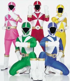 the power rangers are all dressed up in their costumes