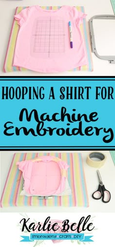 sewing machine embroiderer with text overlay that reads, hoping a shirt for machine embroiderers