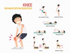 a man is doing exercises for his knees and back