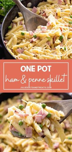 one pot ham and penne skillet with peas