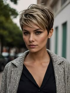 25 Sleek Short Hairstyle Ideas: The Timeless Appeal Short Hair Images, Super Short Hair, Hair 2024, Pixie Hair