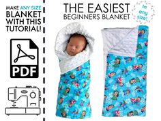 a baby sleeping in a blanket with instructions to make it look like he is asleep