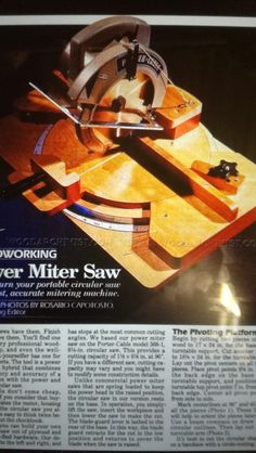 an article in the woodworking magazine about power miter saws and their uses