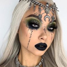 Best Halloween Makeup, Witchy Makeup, Holloween Makeup, Halloween Makeup Pretty, Cool Halloween Makeup