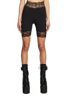 Current Mood Lace Trim Biker Shorts Mini Deodorant, Lace Biker Shorts, Mini Scissors, Mood Grunge, 90s Platform Shoes, Closet Refresh, Kiss And Tell, Edgy Streetwear, Lace Up Leggings