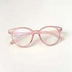 Nwot - New Without Tags Blue Light Glasses Translucent Pink One Size Lightweight Light Pink Accessories, Light Pink Glasses, Pink Glasses Frames, Piggy Characters, Characters Outfits, Pink Core, Pink Glasses, Cute Glasses, Lgbt Art