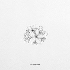 a black and white drawing of flowers