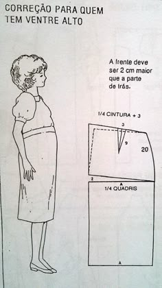 a woman is standing in front of a box with measurements for her waist and back