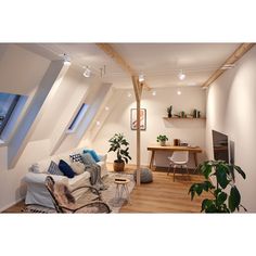 a living room filled with furniture next to a wooden floor covered in lots of windows