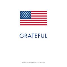 an american flag with the words grateful on it