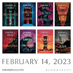 a poster for the upcoming series of books, featuring four different covers and one title