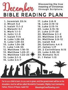 a christmas bible reading plan with the birth of jesus