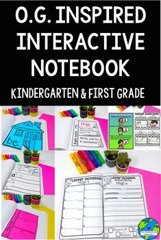 an interactive notebook with the title o g inspired interactive notebook for children and first grade students