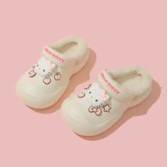 This price is for a pair of shoes only, others are not included. Size 36-37 38-39 Foot Length 21-23 23-25 Heel 4 4 Cute White Clogs With Round Toe, Cute White Slip-on Clogs, White Non-slip Round Toe Clogs, Cute White Synthetic Slippers, White Non-slip Flat Clogs, Hello Kitty Crocs, White Hello Kitty, Platform Crocs, Kawaii Shoes