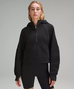 Scuba Oversized Half-Zip Hoodie | Women's Hoodies & Sweatshirts | lululemon Lululemon Scuba Hoodie, Half Zip Hoodie, Lululemon Scuba, Cozy Fabric, Women Hoodies Sweatshirts, Lululemon Women, Colorful Hoodies, Grey Hoodie, Wearing Black