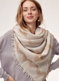 Wilfred DIAMOND MOSAIC BLANKET SCARF | Aritzia US Mosaic Blanket, Reversible Blanket, Mosaic Artwork, Diamond Mosaic, Blanket Scarf, Wool Blanket, Grey Color, Merino Wool Blanket, Winter Scarf