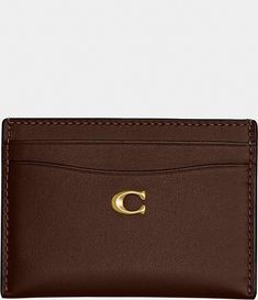 COACH Leather Card Case | Dillard's Luxury Coach Clutch For Everyday Use, Luxury Coach Wallet On Chain For Evening, Fashion Collection Inspiration, Shopping Wishlist, Coach Legacy, Future Wardrobe, Card Case Wallet, Leather Card Case, Coach Wallet