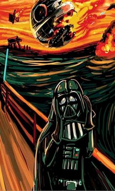 darth vader and the scream painting