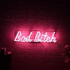 Red Neon, Neon Sign, Neon, Building, Flowers, Wall, Red, Pink