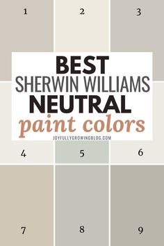 the best sherwin williams neutral paint colors