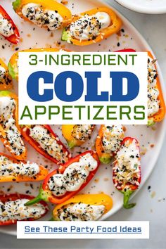 three ingredient cold appetizers on a white plate