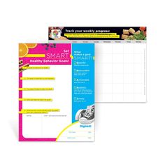 Set SMART Healthy Behavior Goals Handouts Fitness Organization, Behavior Goals, Smart Goal Setting, Goal Setting Template, Career Vision Board, Health Exercise, Daily Goals, Health Habits