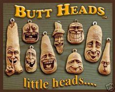 the little heads are made out of clay