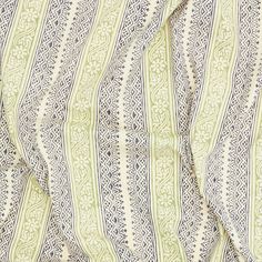 an image of a green and white striped fabric