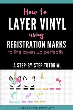 how to layer vinyl using registration marks for line layers up perfectly with step - by - step instructions