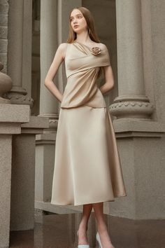 Look beautiful in the skirt. Its iridescent nacre color will make you stand out in any crowd, and the taffeta material ensures maximum comfort and durability. Stop turning heads in this stunning, elegant skirt! Evening Taffeta Skirt, Elegant Fitted Taffeta Skirt, Elegant Satin Dress With Lined Skirt, Spring Evening Taffeta Skirt, Elegant Voluminous Taffeta Skirt, Elegant Draped Skirt With Folds, Elegant Evening Skirt With Folds, Elegant Party Skirt With Satin Finish, Formal Satin Dress With Lined Skirt