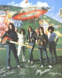 an album cover with the band aeroplanes posing in front of a colorful background