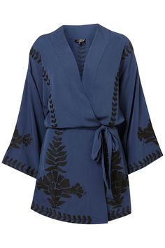 kimono Embroidered Top Outfit, Holiday Loungewear, Best Loungewear, Blue Embroidered Top, Miroslava Duma, Embroidered Kimono