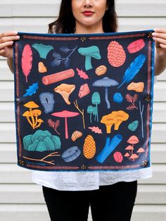 This Silk Scarf celebrates the diverse beauty of the forest floor often overlooked by passers-by. Inspired by hiking experiences and walks through Georgia, this scarf features intricate hand-drawn mushrooms and foliage. Use it as a turban, tie it around your bag, or drape it on your neck. Made of high-quality Silk Satin the design is printed on both sides of this incredibly soft, flowy, and delicate material. Silk Hair Scarf, Gifts For Mom From Daughter, Dino Tee, Diverse Beauty, Happy Hat, Curated Closet, Black Trucker Hat, Silk Scarf Hair, Satin Scarf