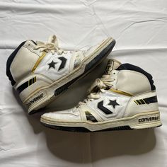 Og Vintage 80s Converse Fast Break Basketball Sneakers Size 10.5 Made In Korea. 80s Converse, Vintage Converse, Converse White, Larry Bird, Magic Johnson, Basketball Sneakers, Vintage Shoes, Converse Shoes, High Top