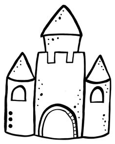 a castle coloring page for kids