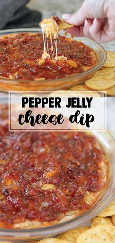 pepper jelly cheese dip Pepper Jelly Cheese Dip, Cheesy Appetizer, Butter Crackers, Cheese Dip Recipes, Appetizers Easy Finger Food, Best Appetizer Recipes, Finger Foods Easy, Dip Recipes Easy, Pepper Jelly