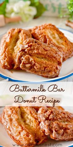 buttermilk bar donut recipe on a plate