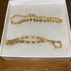 Here Are 2 Preowned 14 Karat Gold Bracelets Approximately 8 Inches In Length And Total 15 Grams They Both Are An Excellent Condition. Feminine Gold Jewelry, Nugget Jewelry, Dope Jewelry Accessories, Scary Makeup, Side Eye, Luxe Jewelry, Dope Jewelry, Gold Bracelets, Jewelry Lookbook