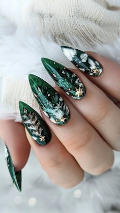 Art Noel, Tree Nails, Manicure Inspiration